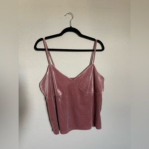 Velvet pink cami